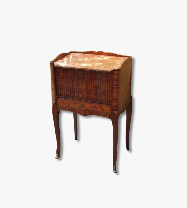 Curtained bedside table, late 18th century