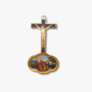 Christ en croix, avec une huile représentant la Résurrection, 18e