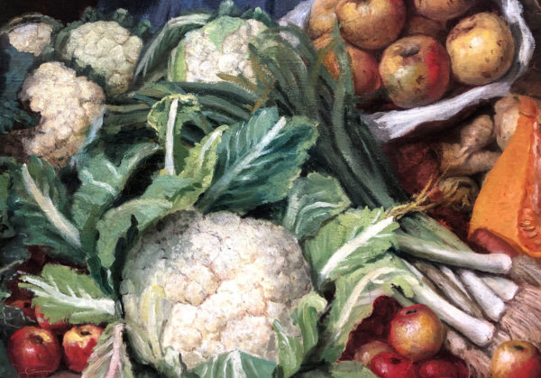Oil on canvas, Vegetable merchant