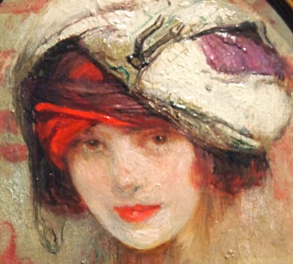 huile-sur-panneau-portrait-femme-au-turban-par-william-laparra-1
