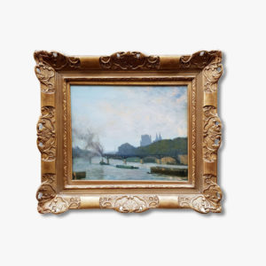 Huile sur toile, Le Pont des Arts et Notre-Dame par Raoul ULMANN