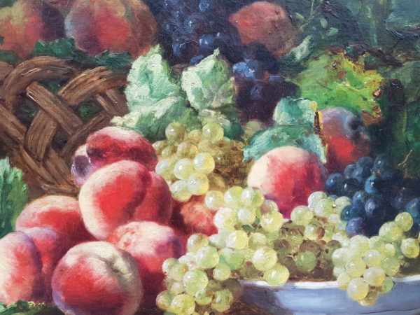 Huile sur toile, Nature-morte aux fruits par Eugène CLAUDE