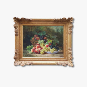 Oil on canvas, Nature-morte aux fruits by Eugène CLAUDE