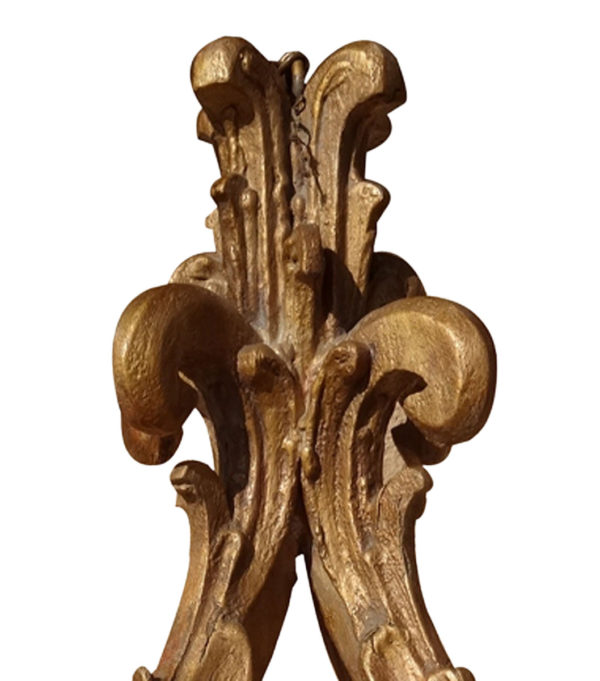 Lustre en bois doré style Louis XIV