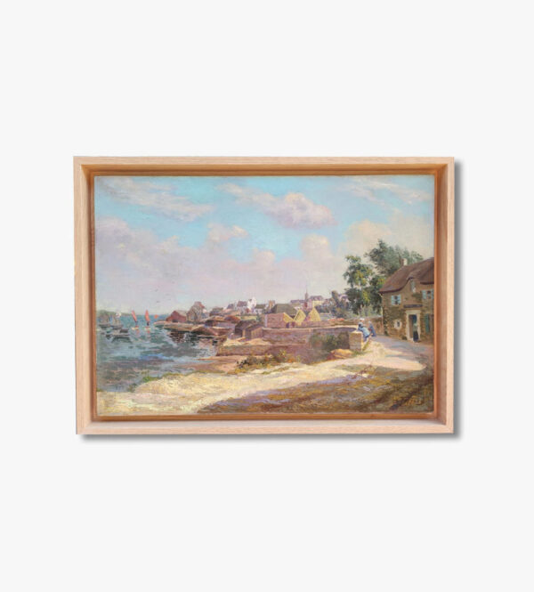 huile-sur-toile-marine-bretone-en-bord-de-mer-par-charles-peyrard