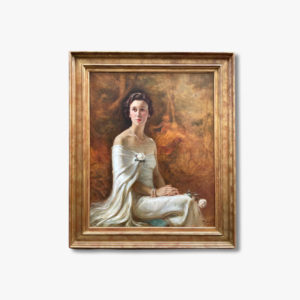 gande-oil-on-oil-portrait-lady-with-a-rose-by-megyesi-schwartz-antal