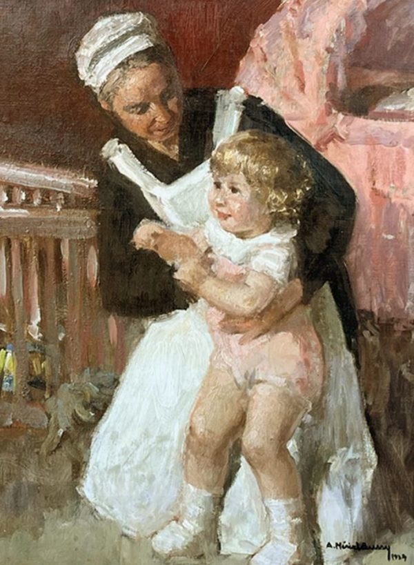 oil-on-child-playing-by-andre-meriel-bussy-2
