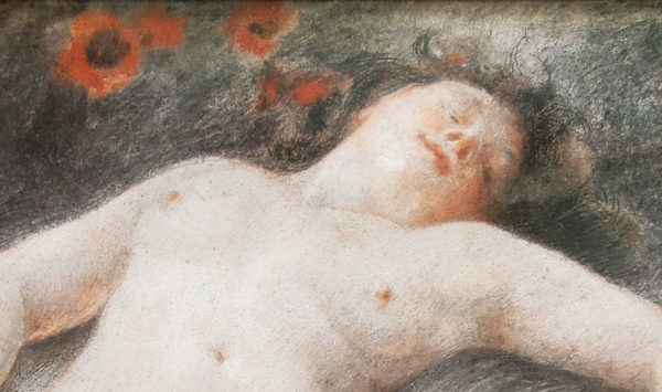 pastel-and-pencil-naked-with-poppies-by-alfred-roll-2