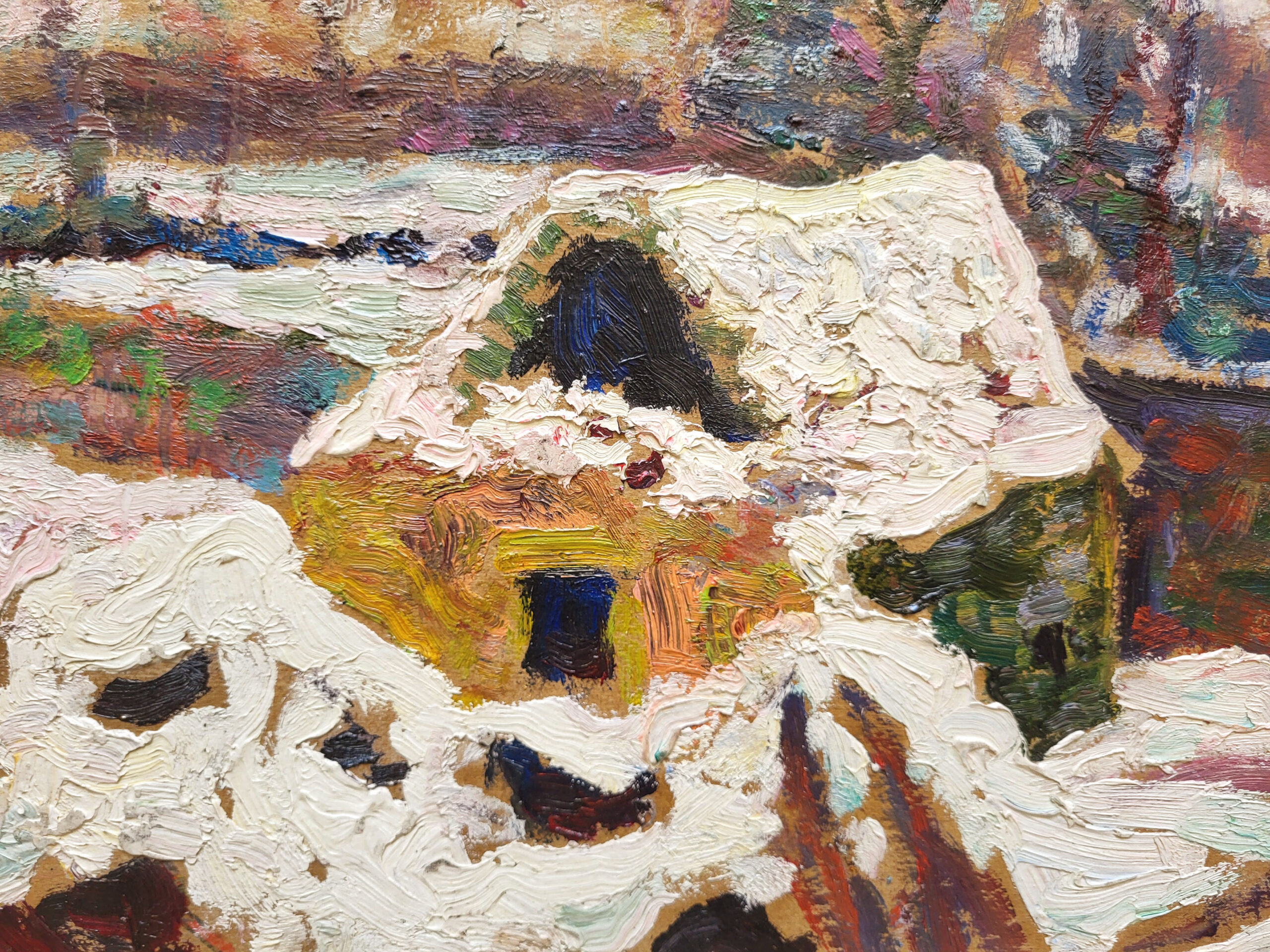 huile-sur-carton-chaumiere-sous-la-neige-par-victor-charreton-2