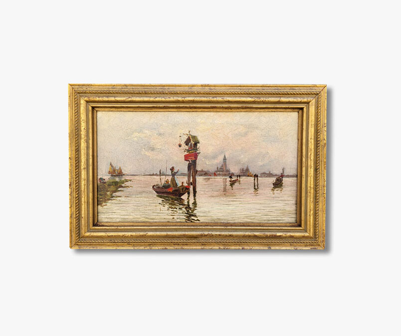 Huile sur toile, Venise, 19ème