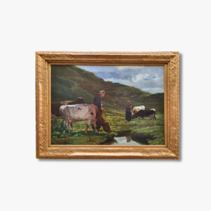 huile-sur-toile-bergere-with-his-cows-by-adrien-joseph-heymans
