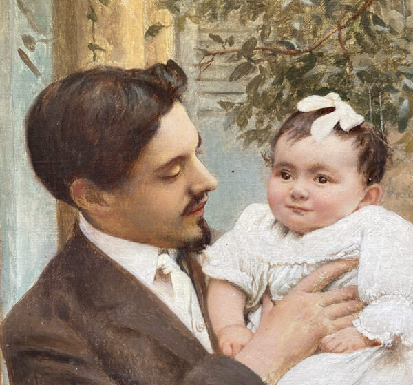 oil-on-canvas-portrait-of-a-dad-and-his-child-by-joseph-emile-millochau-2