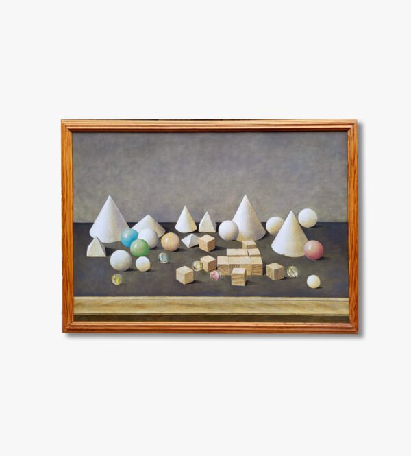 oil-on-panel-nature-dead-cubes-triangles-and-beads-by-masao-haijima