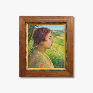 oil-on-paper-portrait-of-a-girl-in-the-country-by-joseph-bernard-artigue