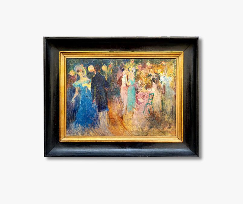 Oil on canvas, Fête à la Belle Epoque by Henri Le Riche