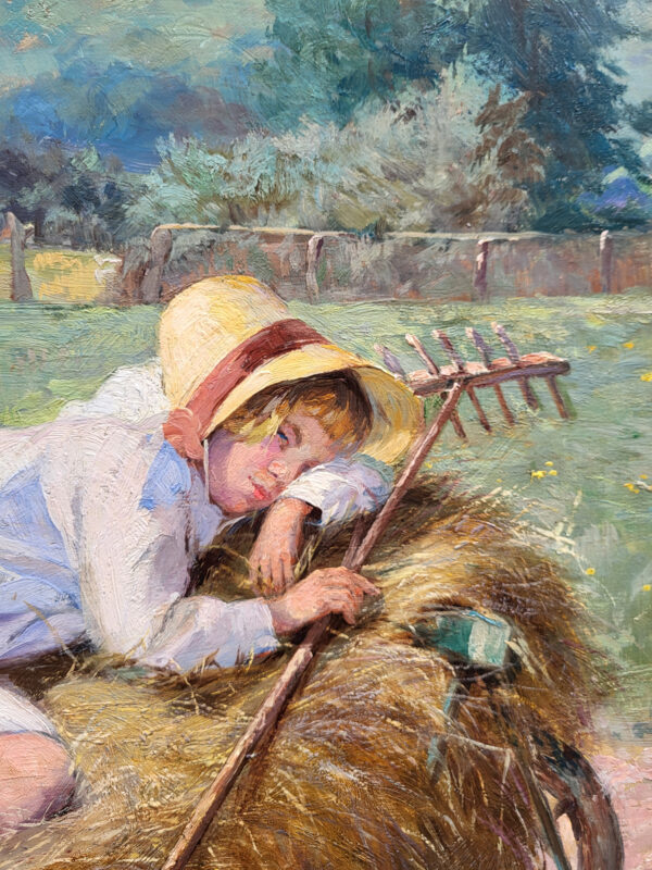 huile-sur-toile-le-repos-du-paysan-et-de-sa-fille-par-emile-deckers-4