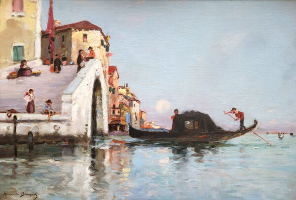 huile-sur-toile-venise-fin-du-jour-par-maurice-bompard-1