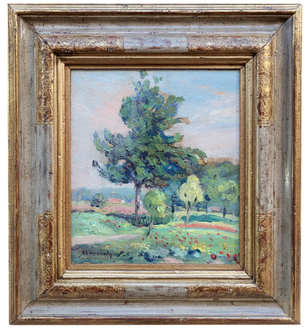 huile-sur-carton-double-face-arbre-et-travailleur-impressioniste-a