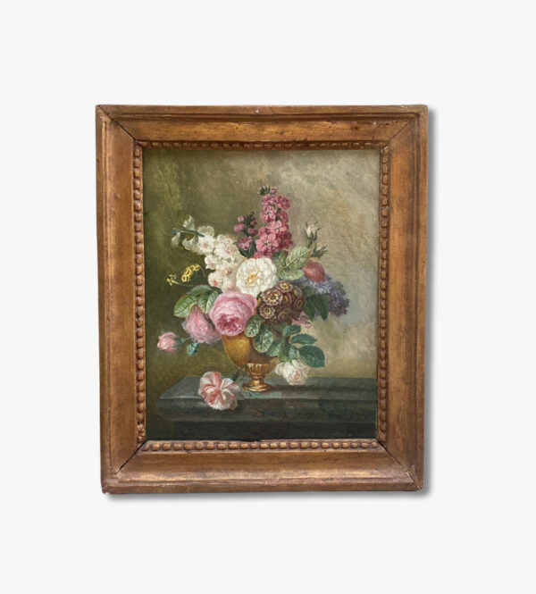 huile-sur-toile-bouquets-de-fleurs-epoque-restauration