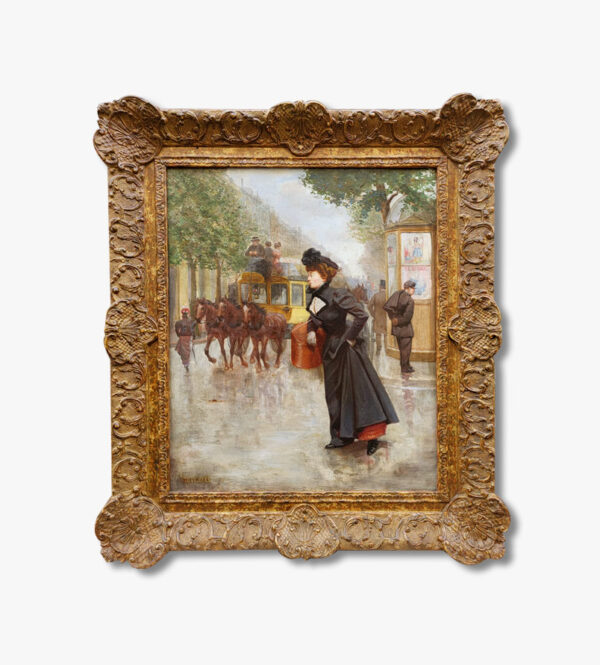 huile-sur-toile-elegante-sur-les-grands-boulevards-parisiens-par-gustave-neumarck