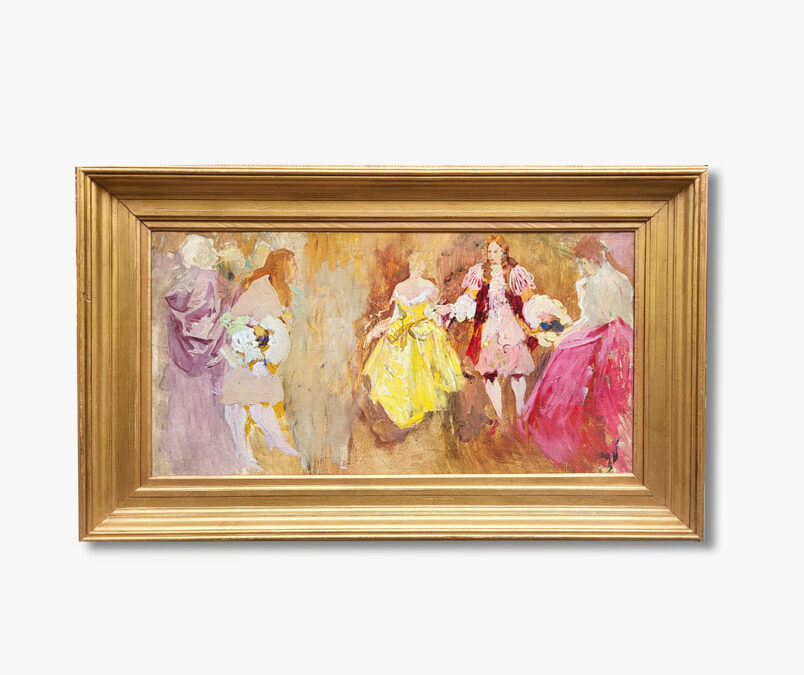 Oil on canvas, Le bal by Henri Le Riche