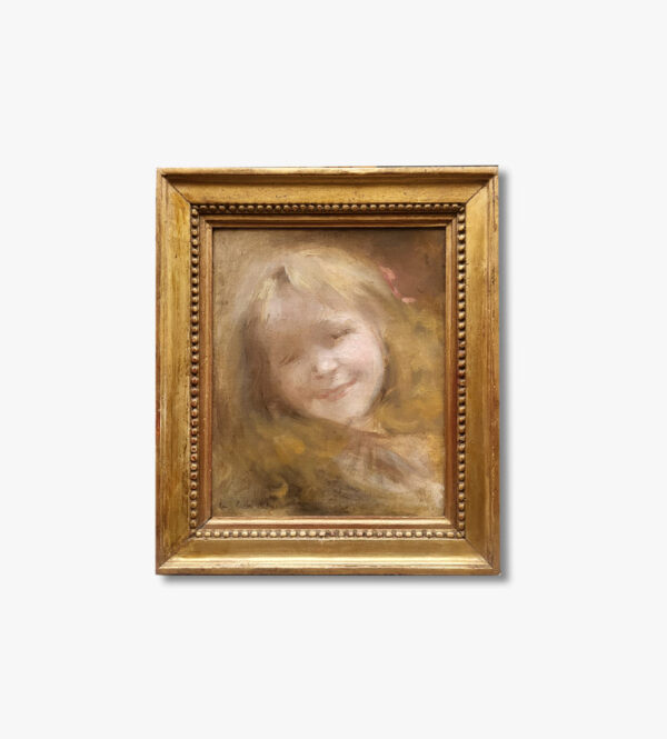 huile-sur-toile-portrait-de-jeune-fille-par-armand-berton