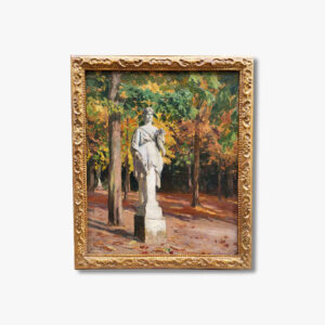 huile-sur-toile-statue-au-parc-de-versailles-par-vicror-fournier