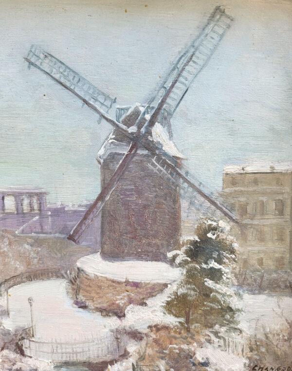 huile-sur-panneau-pari-smoulin-de-la-galette-sous-la-neige-par-andree-chameron-3