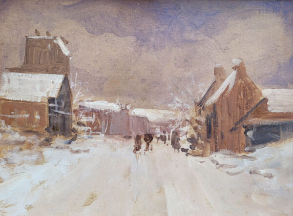 huile-sur-panneau-paysage-village-de-campagne-sous-la-neige-par-iwill-1