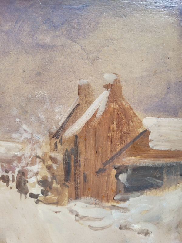 huile-sur-panneau-paysage-village-de-campagne-sous-la-neige-par-iwill-4