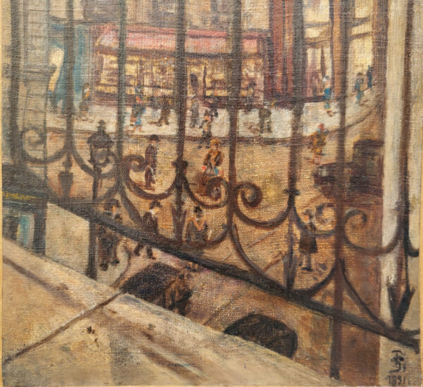 huile-sur-toile-paris-depuis-un-balcon-monogrammee-3