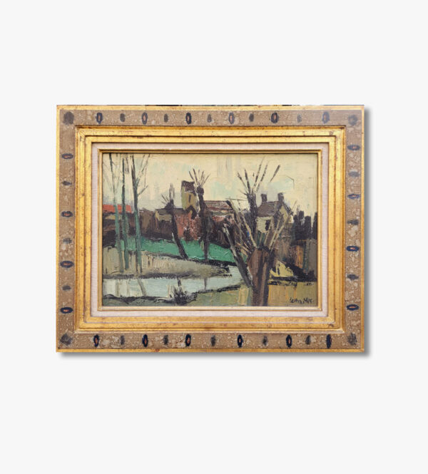 huile-sur-toile-paysage-avec-riviere-par-andre-lemaitre