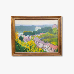 huile-sur-toile-village-en-bord-de-seine-by-joseph-misrahi