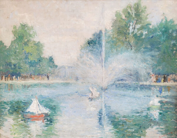 huile-sur-panneau-le-jardin-des-tuileries-par-georges-billaudot-1