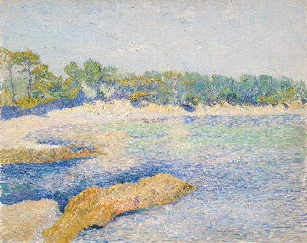 huile-sur-toile-plage-meridionale-par-georges-billaudot-1