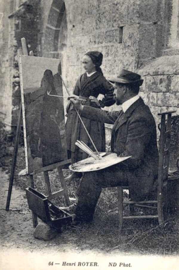 huile-sur-panneau-jeunes-bretonnes-par-henri-royer