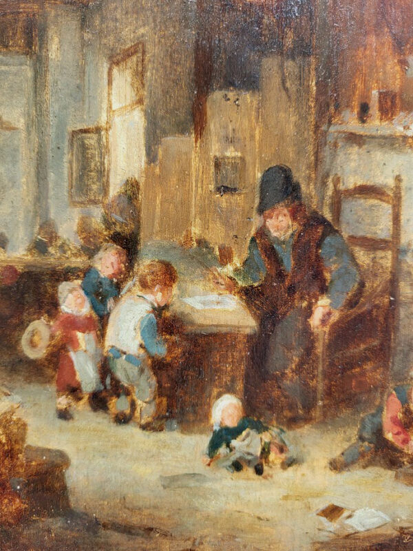 huile-sur-panneau-le-maitre-d-ecole-d-apres-adriaen-van-ostade-2