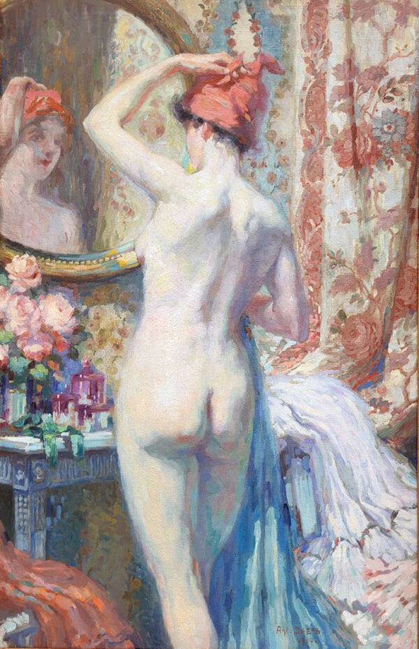 huile-sur-toile-nu-au-miroir-par-antoine-daens-1