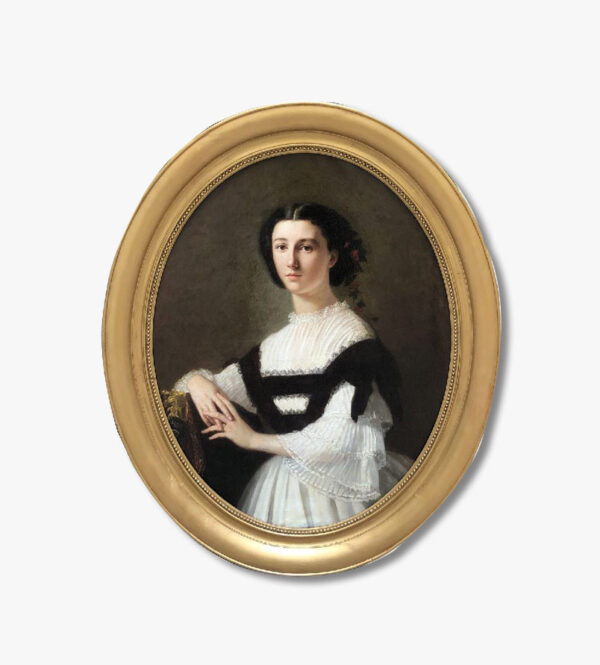 huile-sur-toile-portrait-d-une-jeune-femme-par-jules-holtzapffel