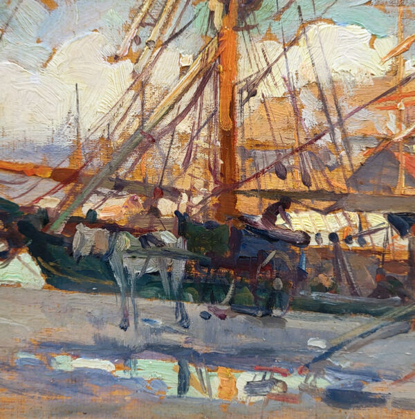 huile-sur-carton-port-de-marseille-par-georges-joubin-2