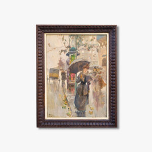 huile-sur-panneau-elegante-sur-les-boulevards-a-la-colonne-morris-par-fernand-lunel