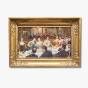 huile-sur-toile-la-reception-fin-19-eme