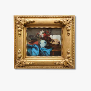 huile-sur-toile-nature-morte-a-la-mandoline-19-eme