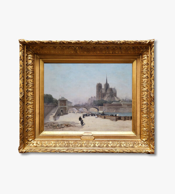 huile-sur-toile-notre-dame-les-quais-de-tournelle-par-alfred-smith