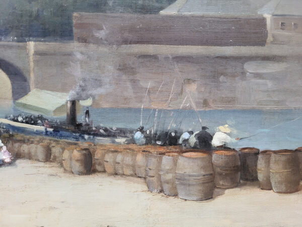 huile-sur-toile-notre-dame-les-quais-de-tournelle-par-alfred-smith-6
