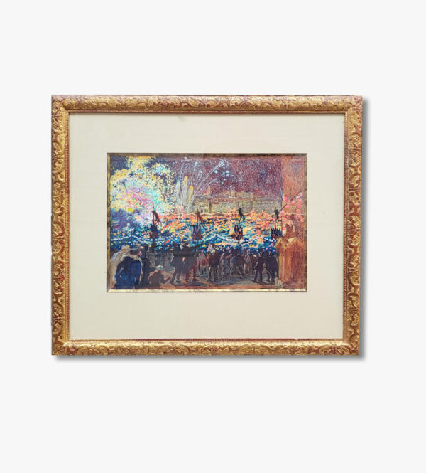 gouache-le-14-juillet-a-marseille-par-marius-barret