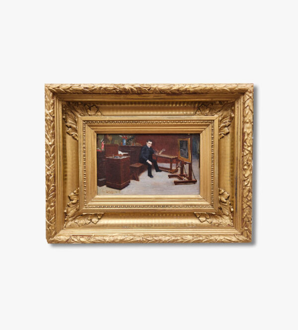 huile-sur-panneau-le-peintre-par-guiseppe-zanazio