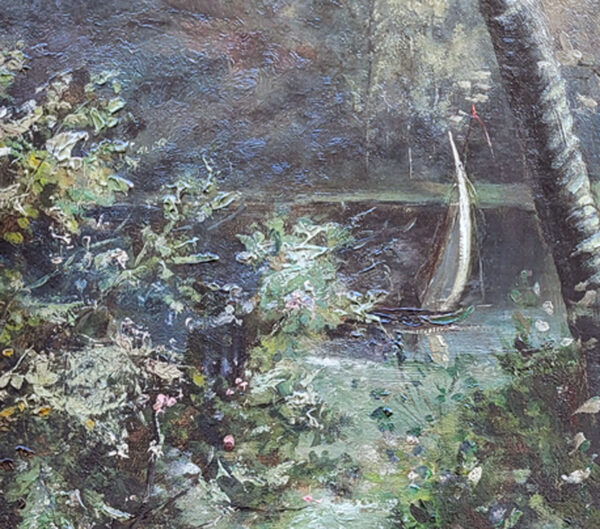 huile-sur-toile-balade-en-foret-pres-d-une-riviere-fin-19-eme-3