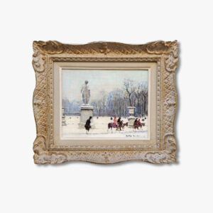 huile-sur-toile-hiver-au-jardin-du-luxembourg-par-jules-rene-herve