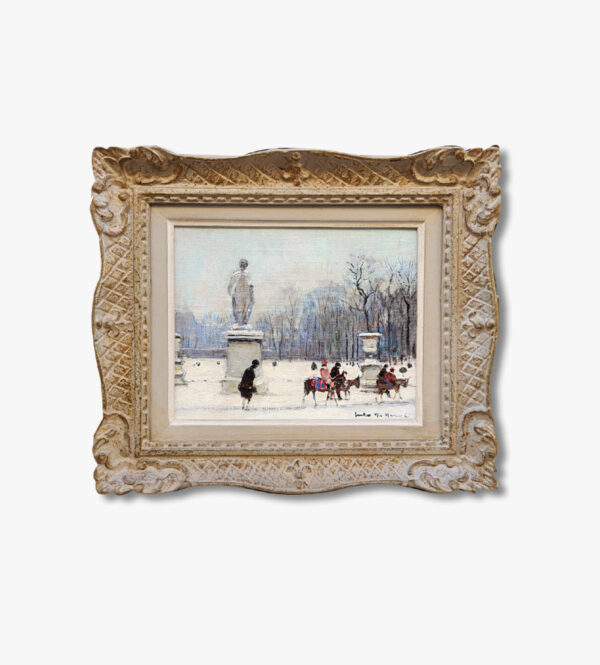 huile-sur-toile-hiver-au-jardin-du-luxembourg-par-jules-rene-herve